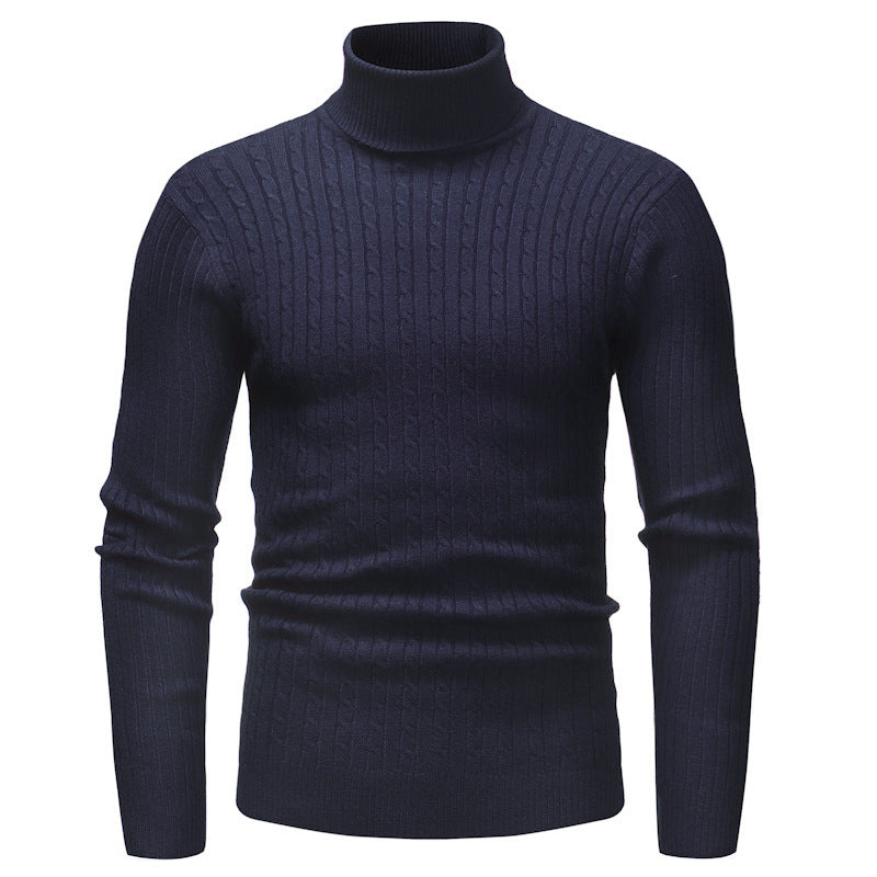 Men's high-quality cashmere pullover with structured cable knit pattern Chic and Style