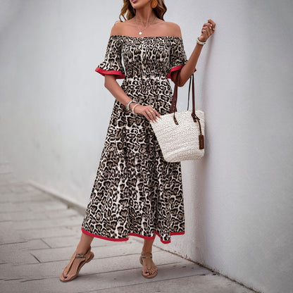Robe maxi à volants à épaules dénudées pour femmes avec ourlet en volants détaillé Chic und Stil