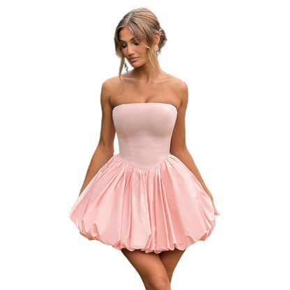 Robe bubble évasée sans bretelles Chic und Stil