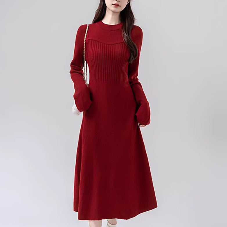 Robe en tricot élégante pour femmes avec structure côtelée Chic und Stil