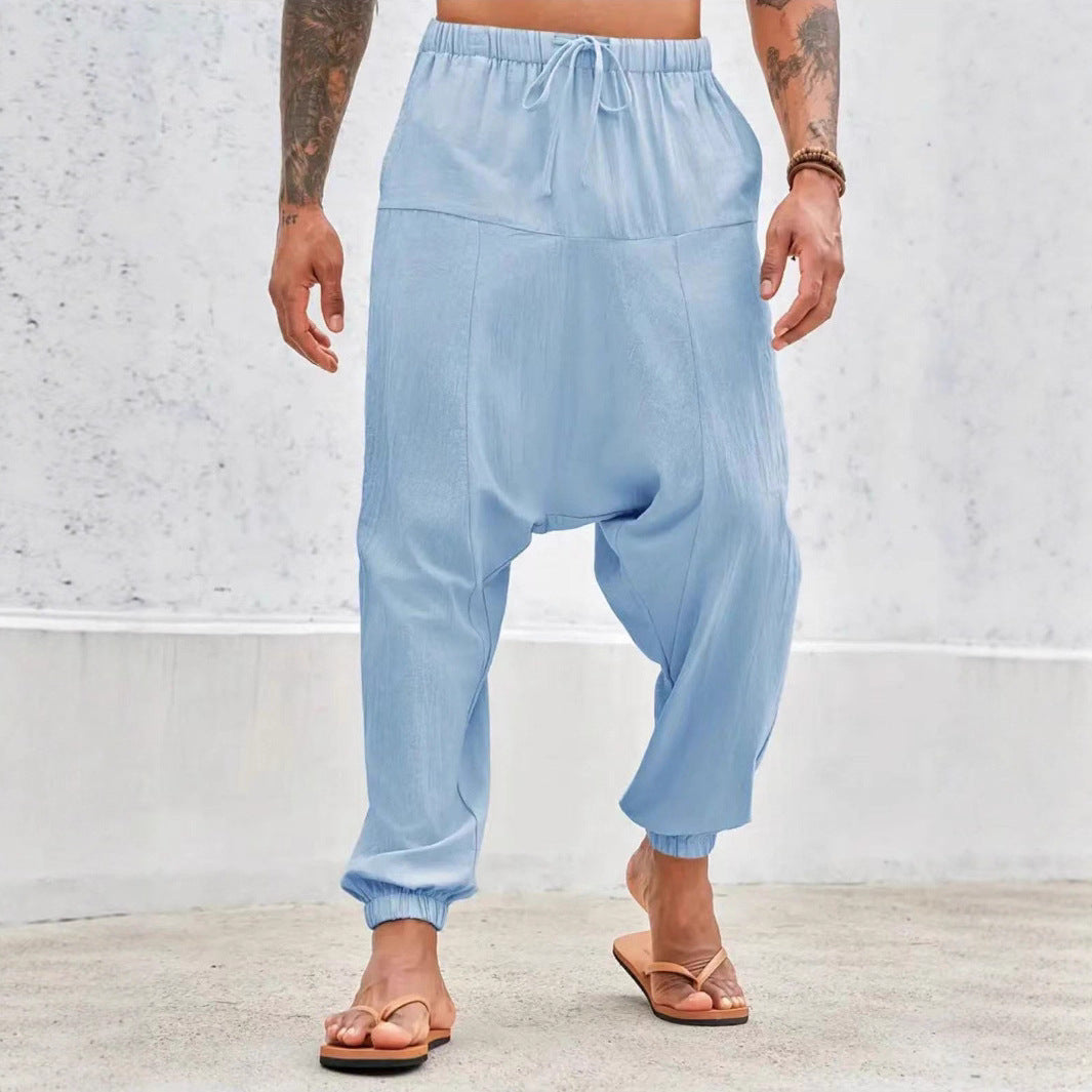 Casual harem pants for men with elastic waist and side pockets Chic and Style