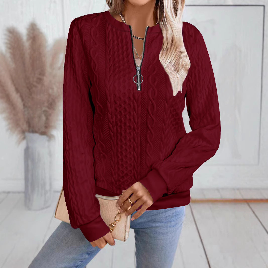 Pull en tricot à fermeture éclair pour femmes Chic und Stil
