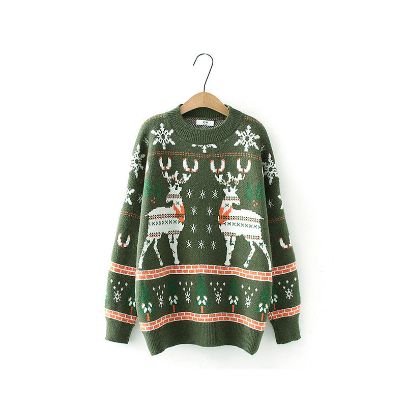 Pull de Noël pour femmes avec motif de renne festif et coupe confortable Chic und Stil