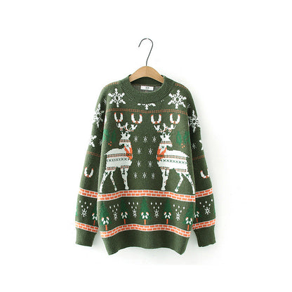 Pull de Noël pour femmes avec motif de renne festif et coupe confortable Chic und Stil