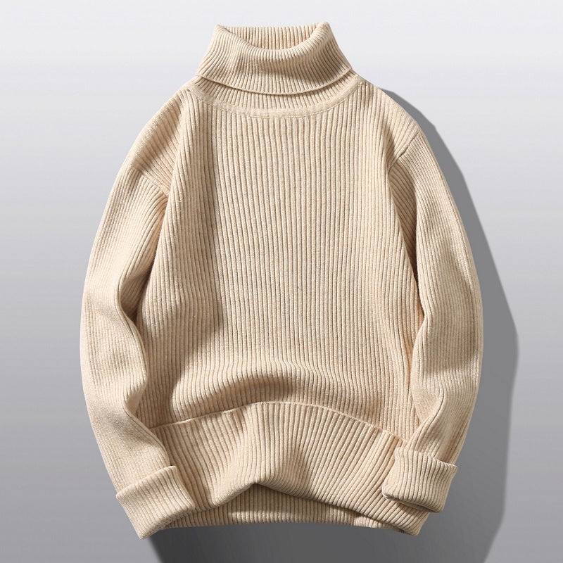 Pull en maille structurée à col roulé confortable pour hommes Chic und Stil