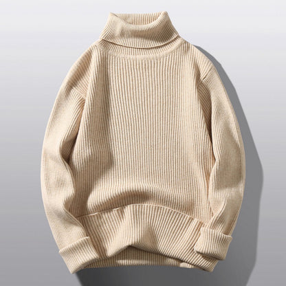 Pull en maille structurée à col roulé confortable pour hommes Chic und Stil