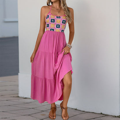 Femme Chic Robe Maxi à volants inspirée du Boho Chic und Stil
