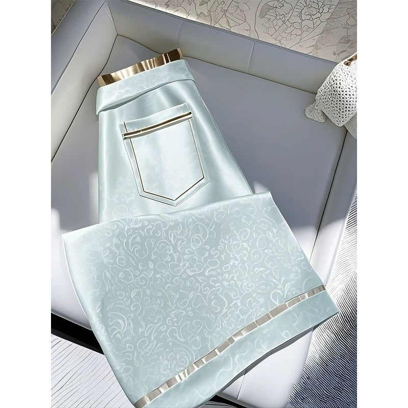 Jupe maxi florale en satin luxueux pour femme Chic und Stil
