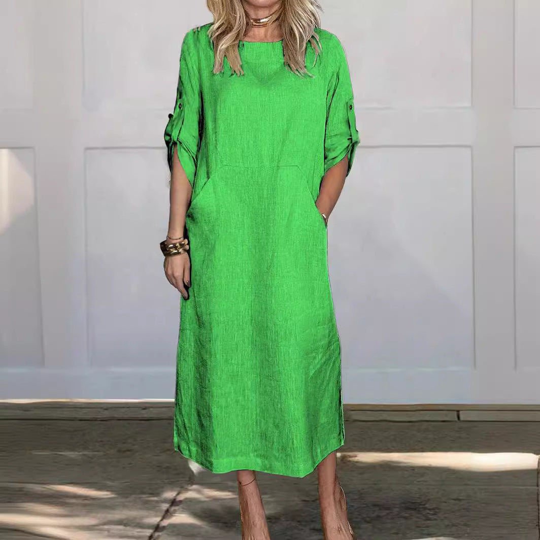 Robe maxi décontractée avec poches pour femmes Chic und Stil