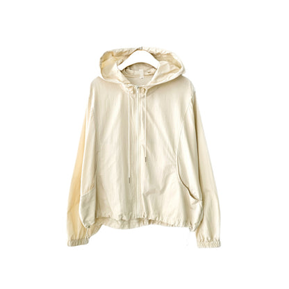 Veste coupe-vent décontractée pour femmes avec cordon de serrage réglable