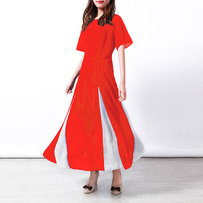 Robe maxi à manches longues transparentes et fente latérale Chic und Stil