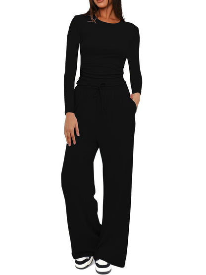 Costume de lounge confortable pour femmes avec un pantalon large Chic und Stil