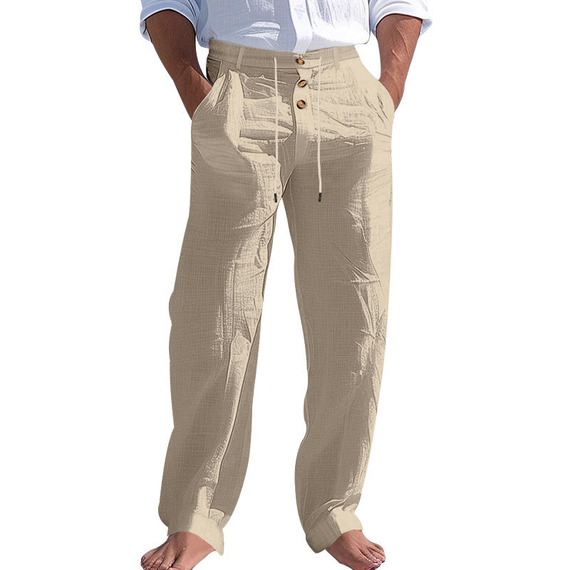 Casual beach pants for men with adjustable waist and practical pockets Chic and Style