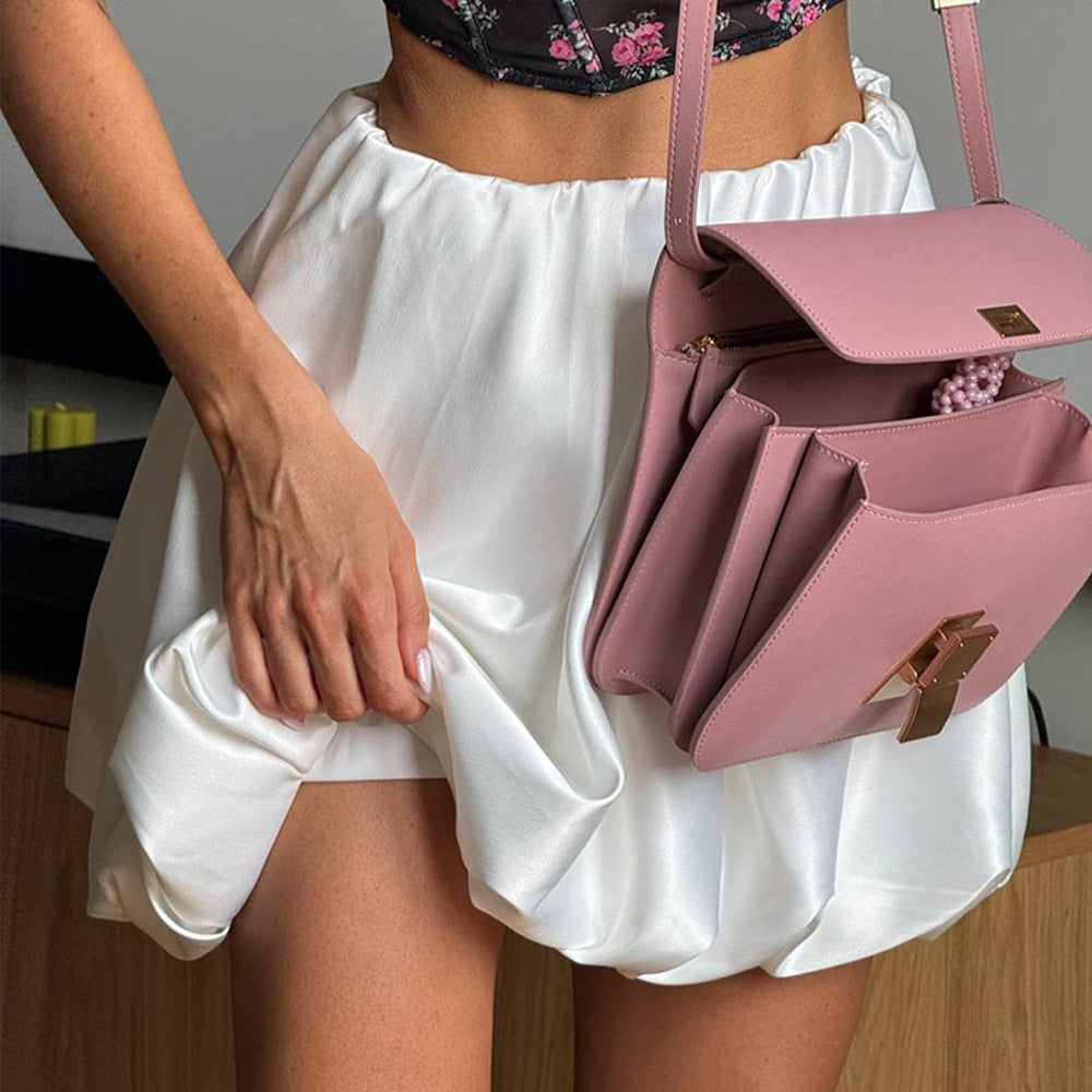Robe enveloppante poétique pour femmes avec taille élastique et jupe volumineuse Chic und Stil