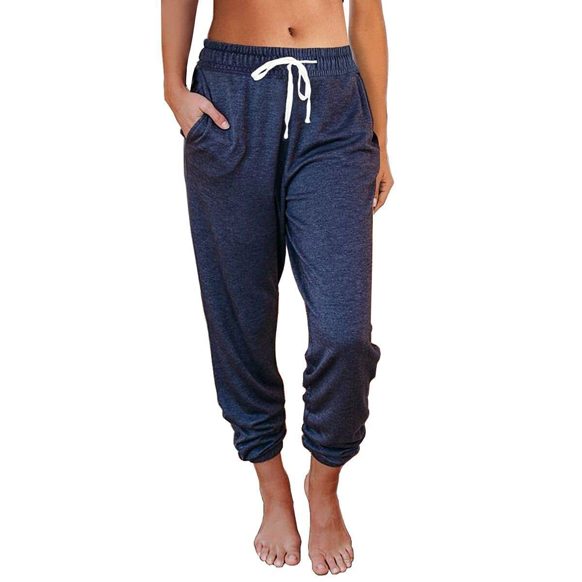 Women Comfortable and Casual Jogging Pants with Elastic Waist and Side Pockets Chic and Style