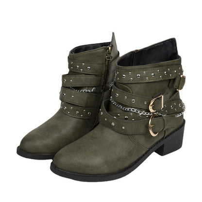 Bottines pour femmes avec des boucles tendance et des clous décoratifs Chic und Stil