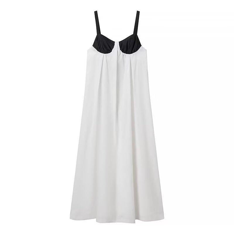 Robe maxi pour femmes avec un haut moulant et une jupe fluide Chic und Stil