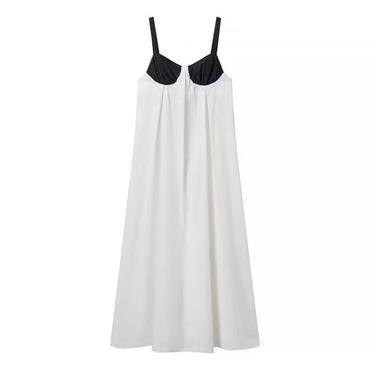 Robe maxi pour femmes avec un haut moulant et une jupe fluide Chic und Stil