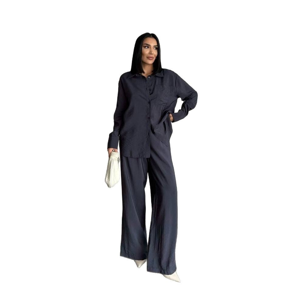 Chemisier en soie à manches longues pour femmes avec une texture fine Chic und Stil