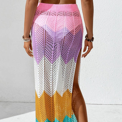 Dames Bohemian Crochet Maxi Jupe Couverture Chic und Stil