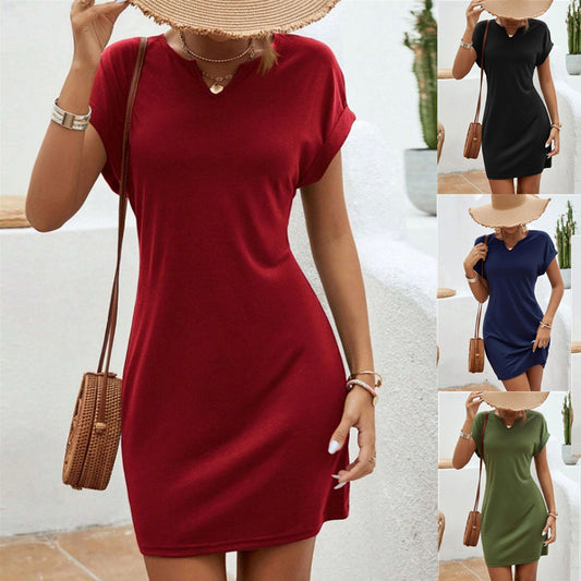 Robe t-shirt stretch de loisirs pour femmes Chic und Stil