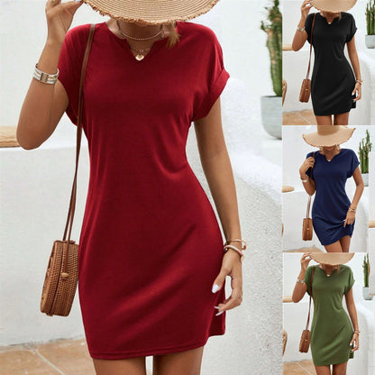 Robe T-shirt stretch de loisirs pour femmes Chic und Stil