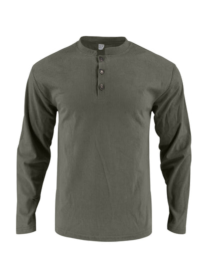 Chemise à manches longues pour hommes avec patte de boutonnage confortable et design texturé Chic und Stil