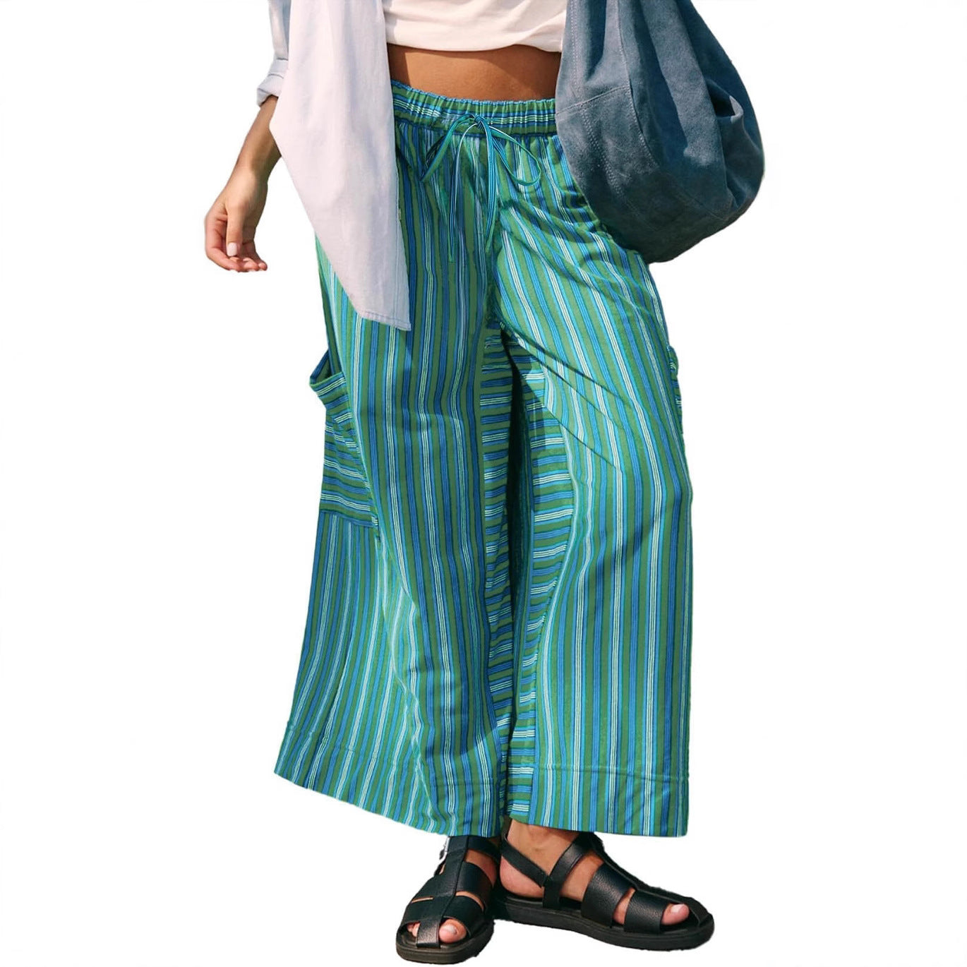 Chic and Style Women's Striped Wide Pants