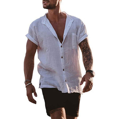Chemise décontractée en lin pour hommes Chic und Stil