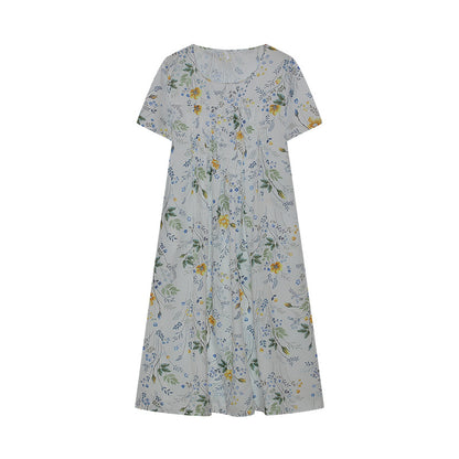 Robe midi femme à fleurs avec design plissé Chic und Stil