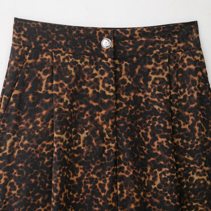 Women Loose Leopard Print Pants with Elastic Waist and High Pockets Chic and Style