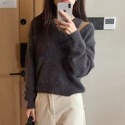 Pull en tricot décontracté pour dames Chic und Stil