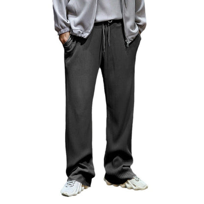 Casual knit pants for men with elastic waistband and practical side pockets Chic and Style