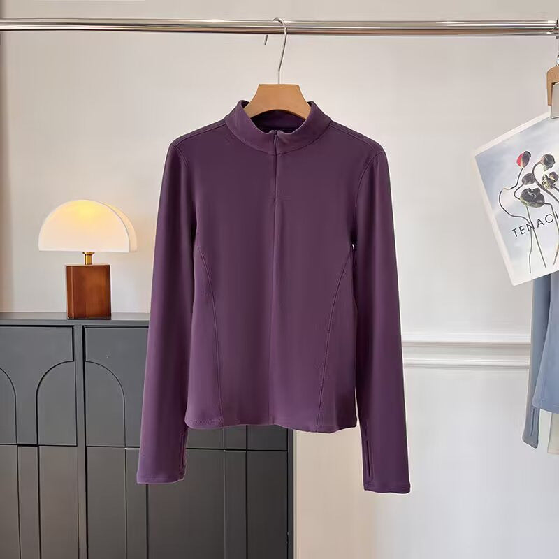 Chemise de sport pour femmes à manches longues avec coupe innovante Chic & Stil