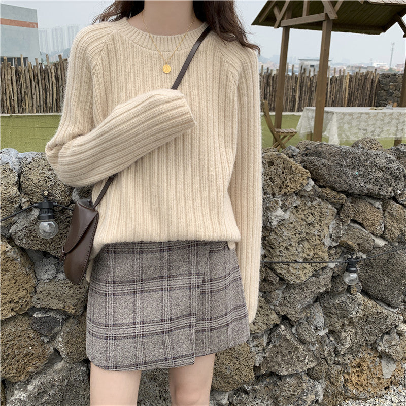 Pull en tricot confortable pour femmes avec une coupe ample et une structure en côtes Chic und Stil