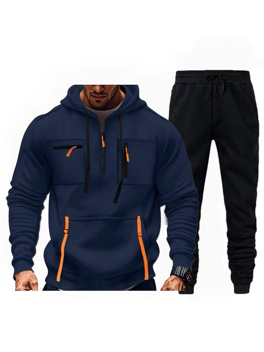 Men multifunctional hoodie and jogger pants Chic and Style