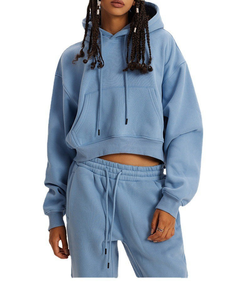 Chic and Style short hoodie set and jogger pants for women