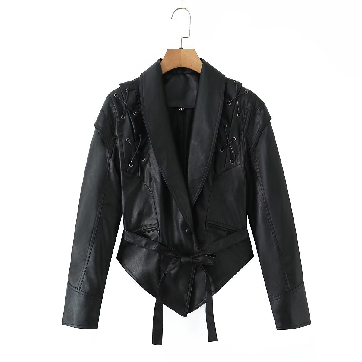 Blazer en cuir designer pour femmes Chic und Stil