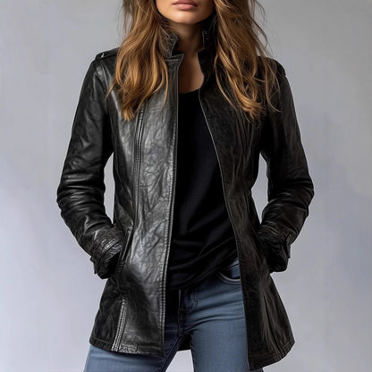 Ladies lightweight leather jacket Chic und Stil