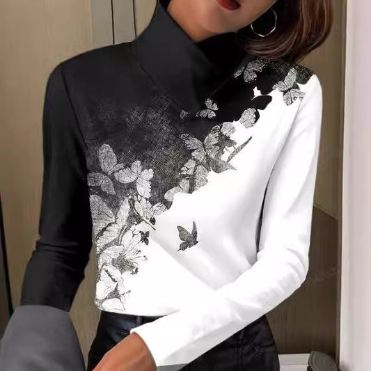 Blouse femme avec col montant élégant et imprimé floral Chic und Stil