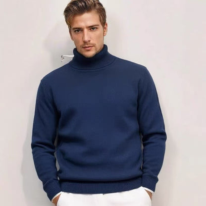 Pullover with roll neck for men in fine knit Chic und Stil