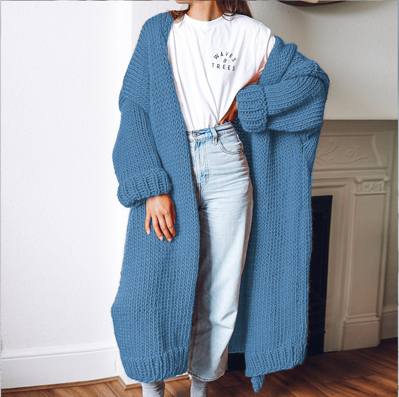 Cardigan long en gros tricot pour femmes avec une coupe décontractée et des manches oversized Chic und Still