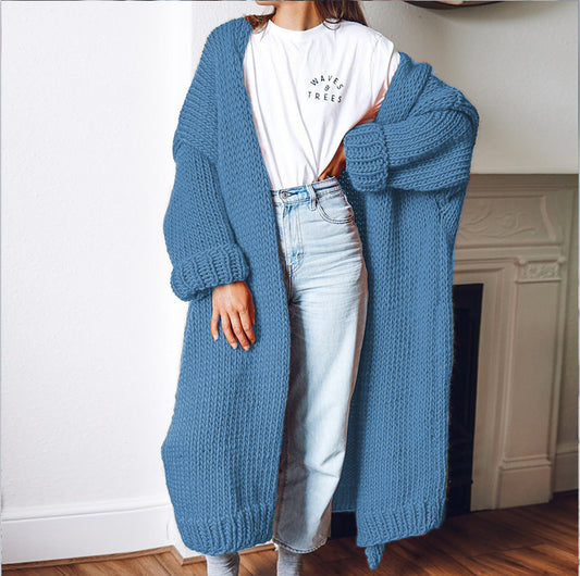 Cardigan long en gros tricot pour femmes avec une coupe décontractée et des manches oversized Chic und Still