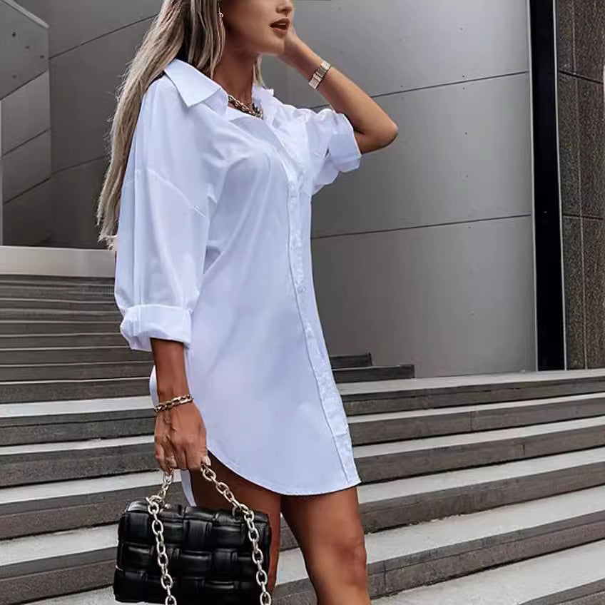 Robe chemise surdimensionnée pour femmes Chic und Stil