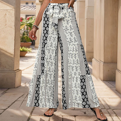 Women Bohemian Fluid Wide Pants Chic and Style