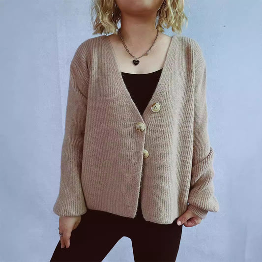 Cardigan en tricot décontracté pour femmes avec détails de boutons décoratifs Chic und Stil
