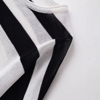 Dames pull oversize rayé Chic und Stil