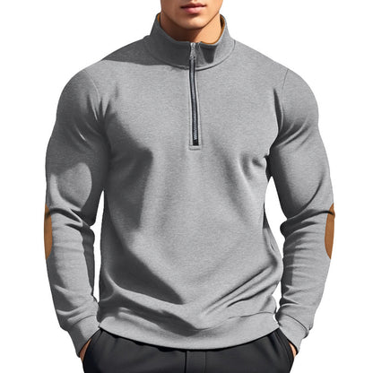 Sporty pullover for men with high collar and zip Chic und Stil