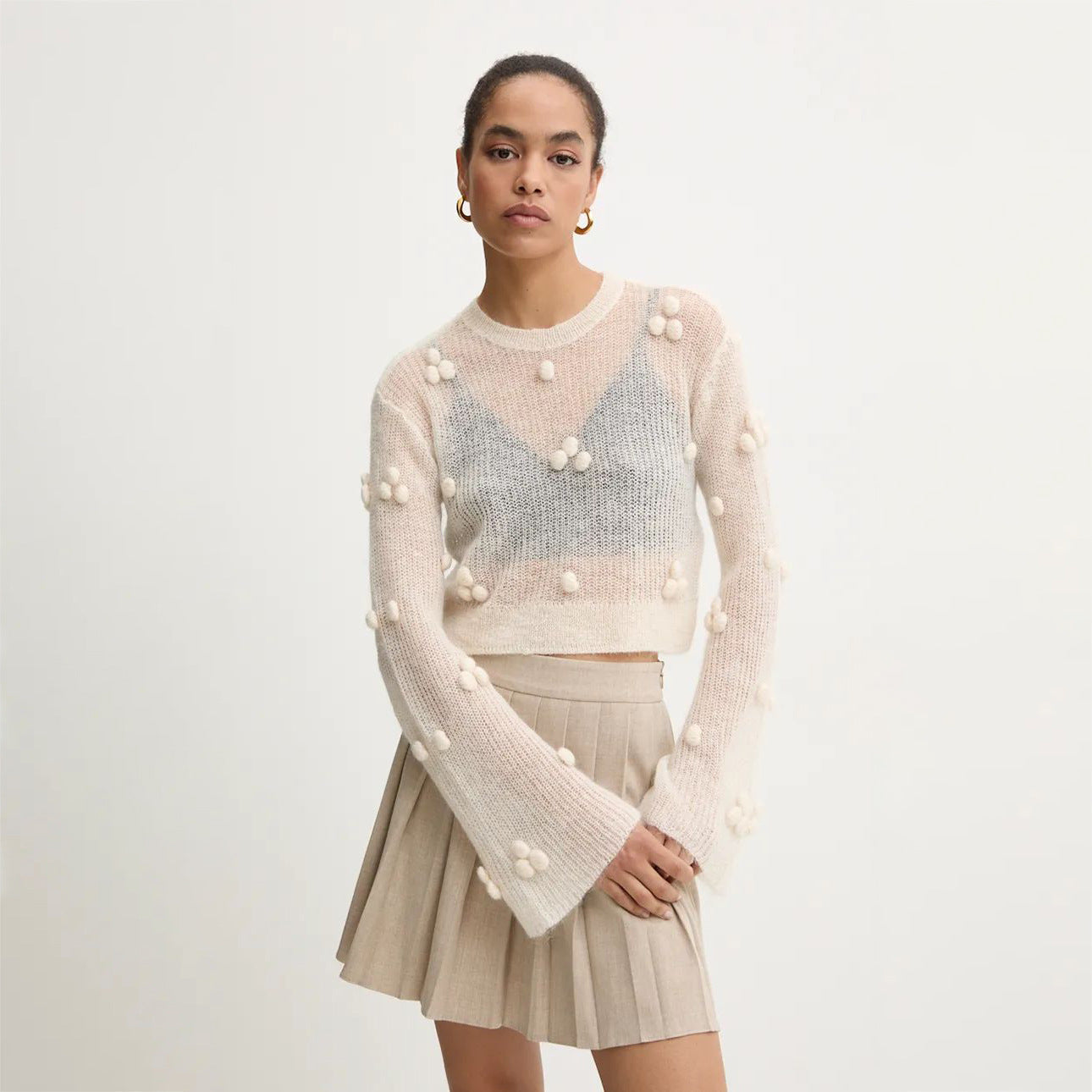 Pull mode pour femmes avec design structuré et manches bouffantes Chic und Stil