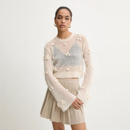 Pull mode pour femmes avec design structuré et manches bouffantes Chic und Stil